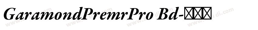 GaramondPremrPro Bd字体转换